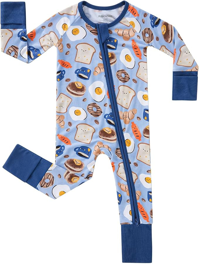 pureborn Baby Infant Boys Girls Sleeper Snug Fit Viscose from Bamboo Pajamas 0-24 Months | Amazon (US)