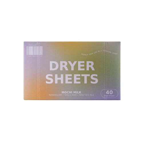 DedCool Dryer Sheets | Mochi Milk | 40 Count | Non-Toxic, Vegan Fabric Softener Sheets | Peach, Marshmallow & Sweet Rice Milk Scent | Softens & Freshens | Amazon (US)
