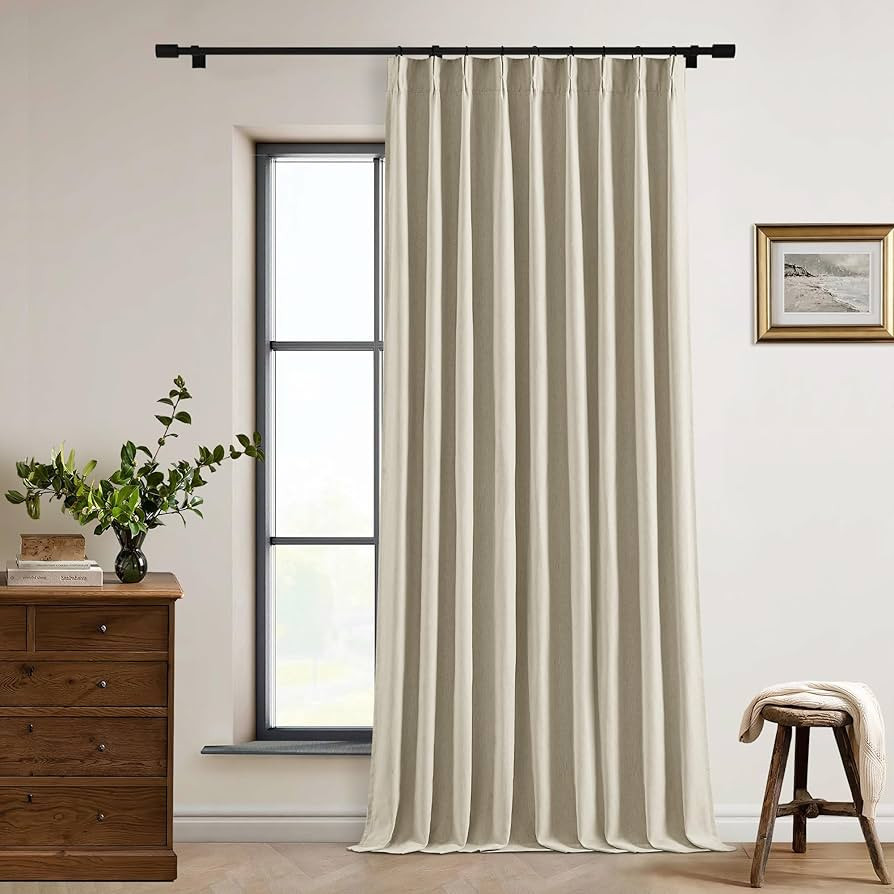 Pinch Pleated Blackout Curtains 60 Inches Wide 96 Inches Long for Bedroom Living Room Darkening L... | Amazon (US)