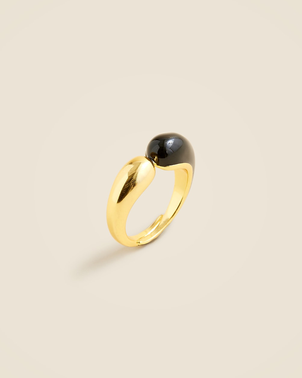 KHIRY X J.Crew two-talon ring with black enamel | J. Crew US