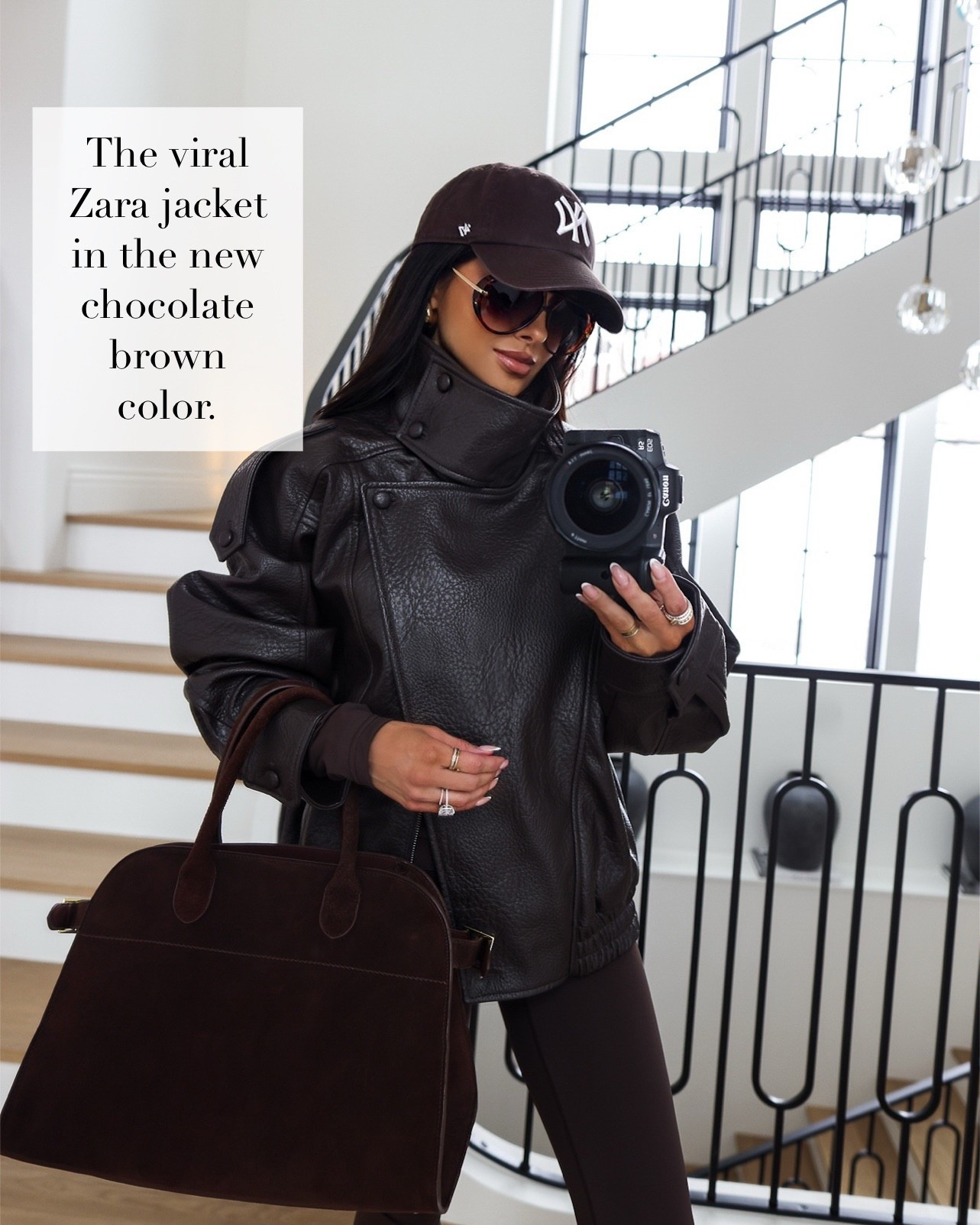 Viral faux leather jacket from Zara in the new chocolate brown color and I am obsessed. The fit is so flattering and the color is that rich warm brown that makes every outfit feel more elevated. I’ve been reaching for it nonstop because it instantly pulls together even the simplest jeans and tee combo. It looks designer, feels structured, and is such a good transitional piece.

Zara faux leather jacket in chocolate brown

miamiamine Zara faux leather jacket chocolate brown viral jacket elevated everyday style chic layering piece winter to spring transition outfit polished casual look statement outerwear affordable fashion find

#LTKover40 #LTKtravel #LTKSeasonal