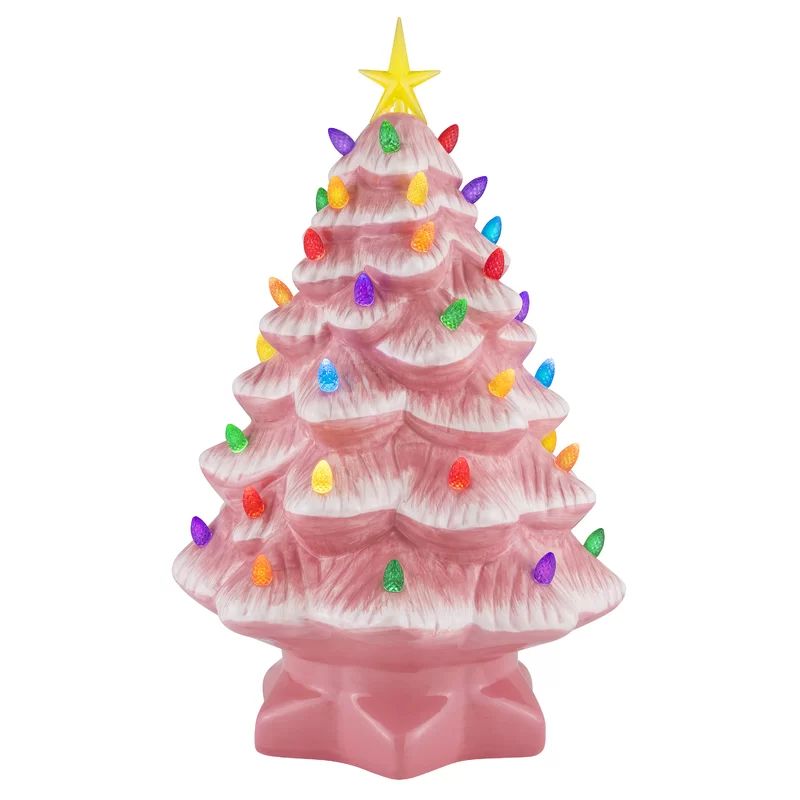 14" Nostalgic Ceramic Tree - Pink | Wayfair North America