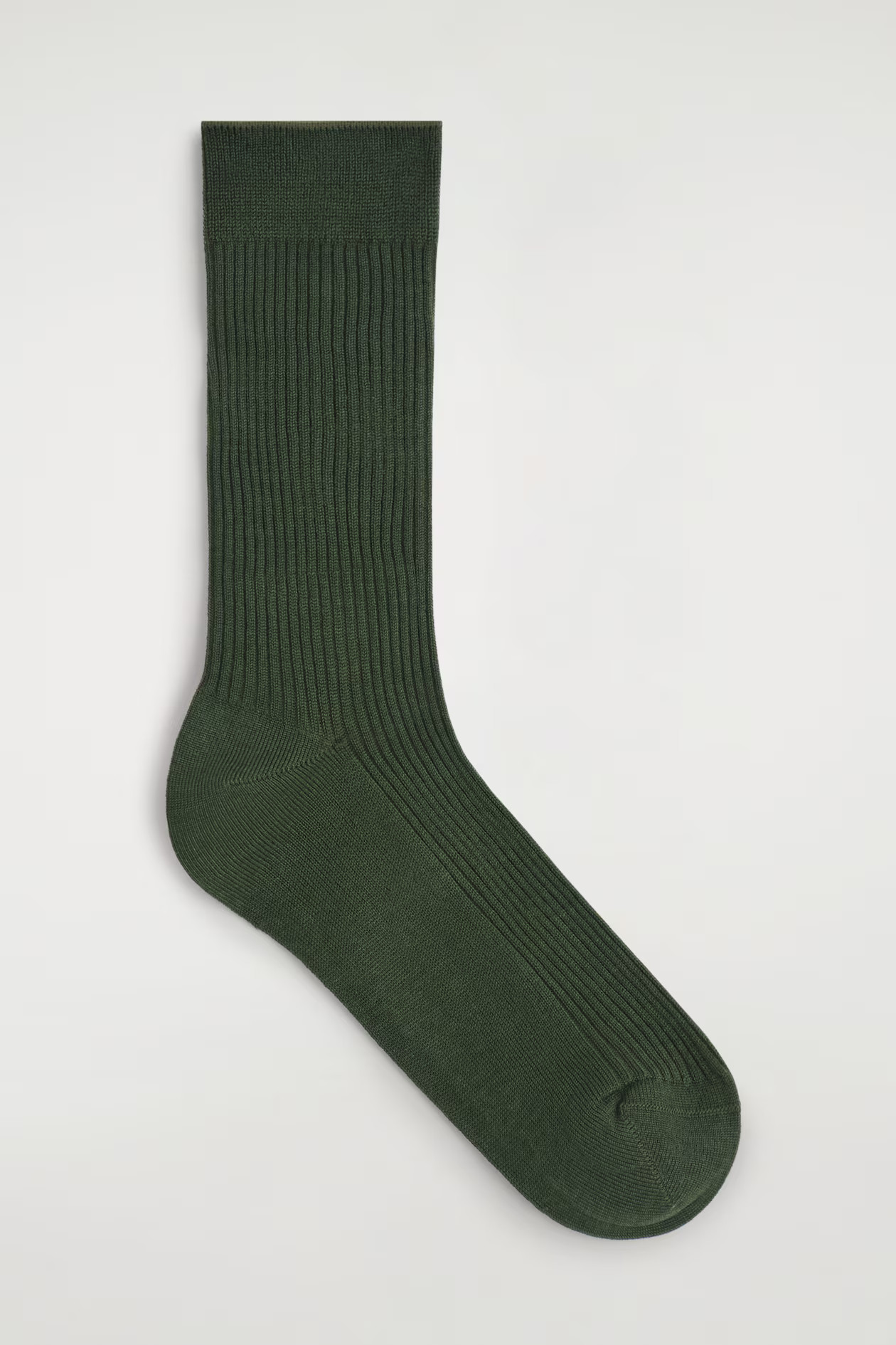 RIBBED SILK SOCKS - KHAKI | COS GB | COS UK