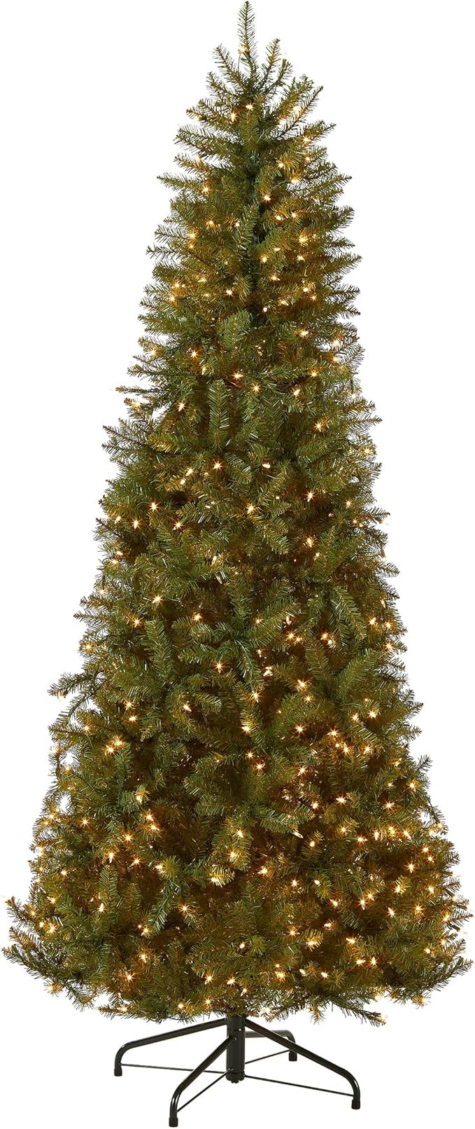 National Tree Company 7.5 ft Pre-Lit Dunhill Fir Slim Artificial Christmas Tree, 600 Clear Lights... | Amazon (US)