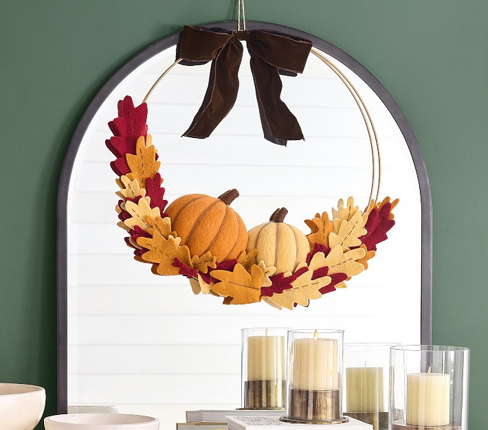 Thanksgiving Leaves Demi Wreath | Pottery Barn Kids