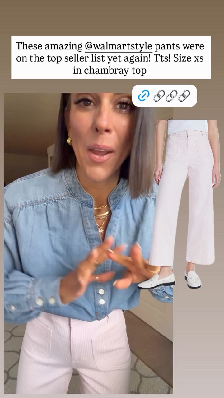 These amazing @walmartstyle pants were on the top seller list yet again! Tts! Size xs in chambray top, pants the 

#LTKSeasonal #LTKootd #LTKdayinmylife