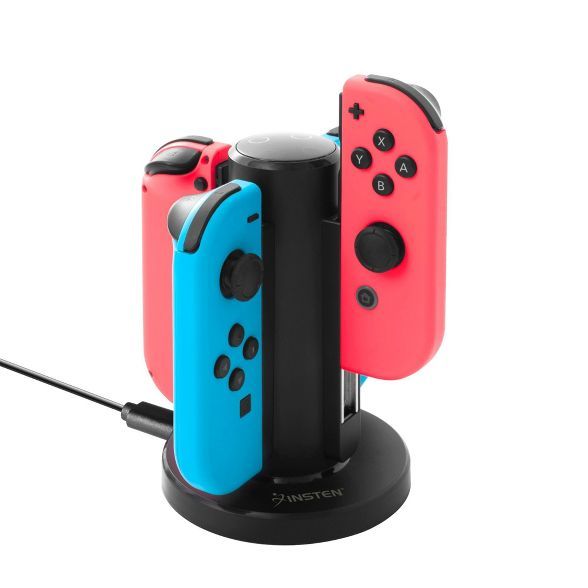 Insten Joy Con Charger for Nintendo Switch and OLED Model 4 in 1 Joy-Con Charging Station Dock wi... | Target