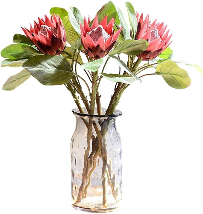 Calcifer 6 Pcs The King Protea (Protea Cynaroides) Artificial Flowers Plants for Home Garden Wedd... | Amazon (US)