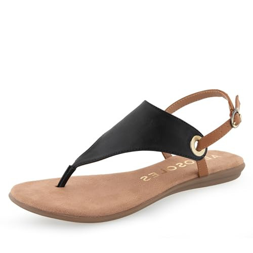 Aerosoles Women's CONCLUSION Flat Slingback Thong Sandal, Black Combo, 5.5M | Amazon (US)