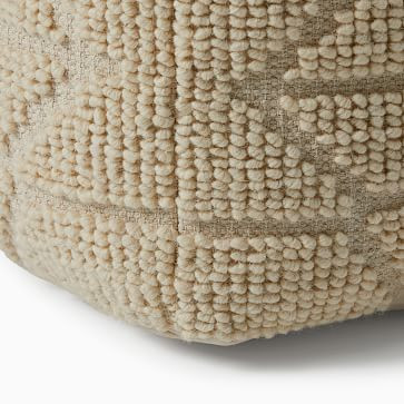 Textured Woven Geo Pouf | West Elm | West Elm (US)