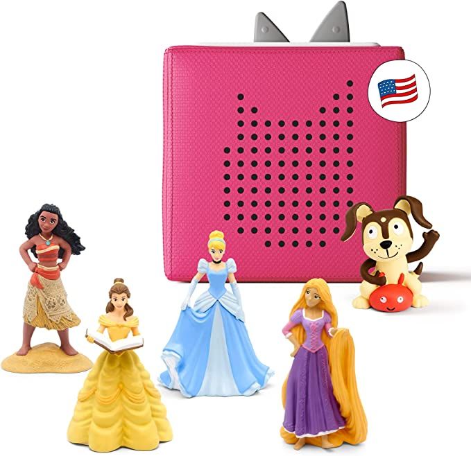 Amazon.com: Toniebox Audio Player Starter Set with Cinderella, Belle, Moana, Tangled, and Playtim... | Amazon (US)
