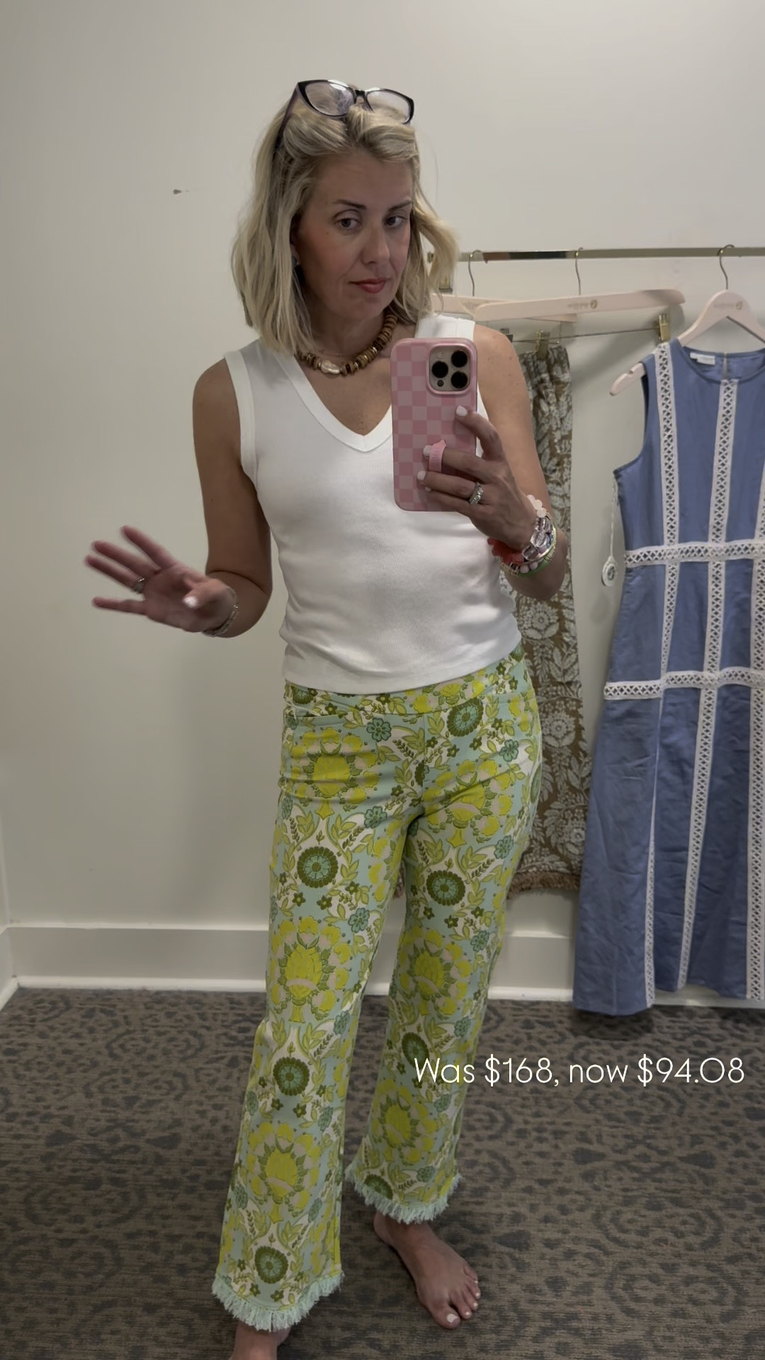 This print, the fringe and they are pull on! Can you say yes please?!? I’m in small pants and medium tank.

*Use code catherine20 for 20% off my bracelets at A+B. 
*Use code mixandmatchmadness at Loopy
*Use code MIXANDMATCH for 25% off at Erin McDermott 
￼

￼

#LTKSaleAlert #LTKdayinmylife #LTKOver40