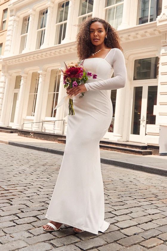 Lovingly Yours White Mesh Long Sleeve Maxi Dress | Lulus (US)