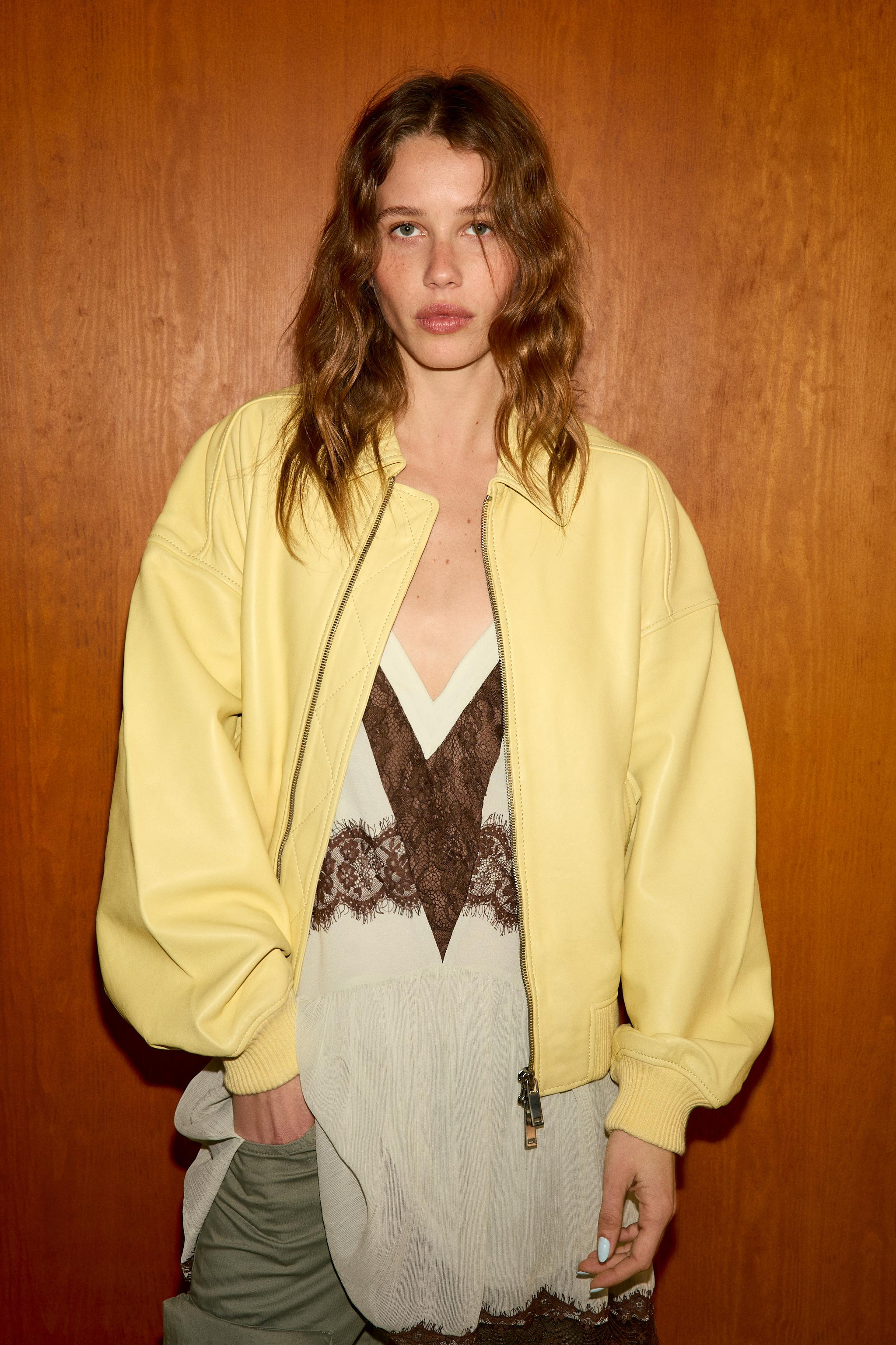 100% LEATHER BOMBER JACKET | Zara US