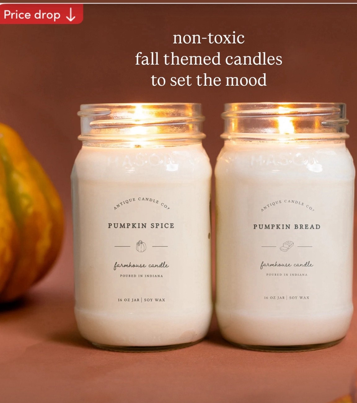 I’m so picky about candles, especially in the fall when I want that cozy vibe going all day, which is why I love the nontoxic fall scented candles from Antique Candle Co.. They give off the warm, inviting scents of autumn—think pumpkin, apple, vanilla, and cozy spice—without all the harsh ingredients you find in most candles. These hand-poured soy candles are clean burning, long-lasting, and honestly some of the best non-toxic candles for fall I’ve ever tried. They make the whole house smell like a cozy fall day without being overpowering. If you’re searching for safe, clean fall candles that still give you that amazing scent throw, you’ll love these. Linking my favorites from Antique Candle Co. so you can grab a few to enjoy all season. 

#LTKHome #LTKSeasonal #LTKSaleAlert