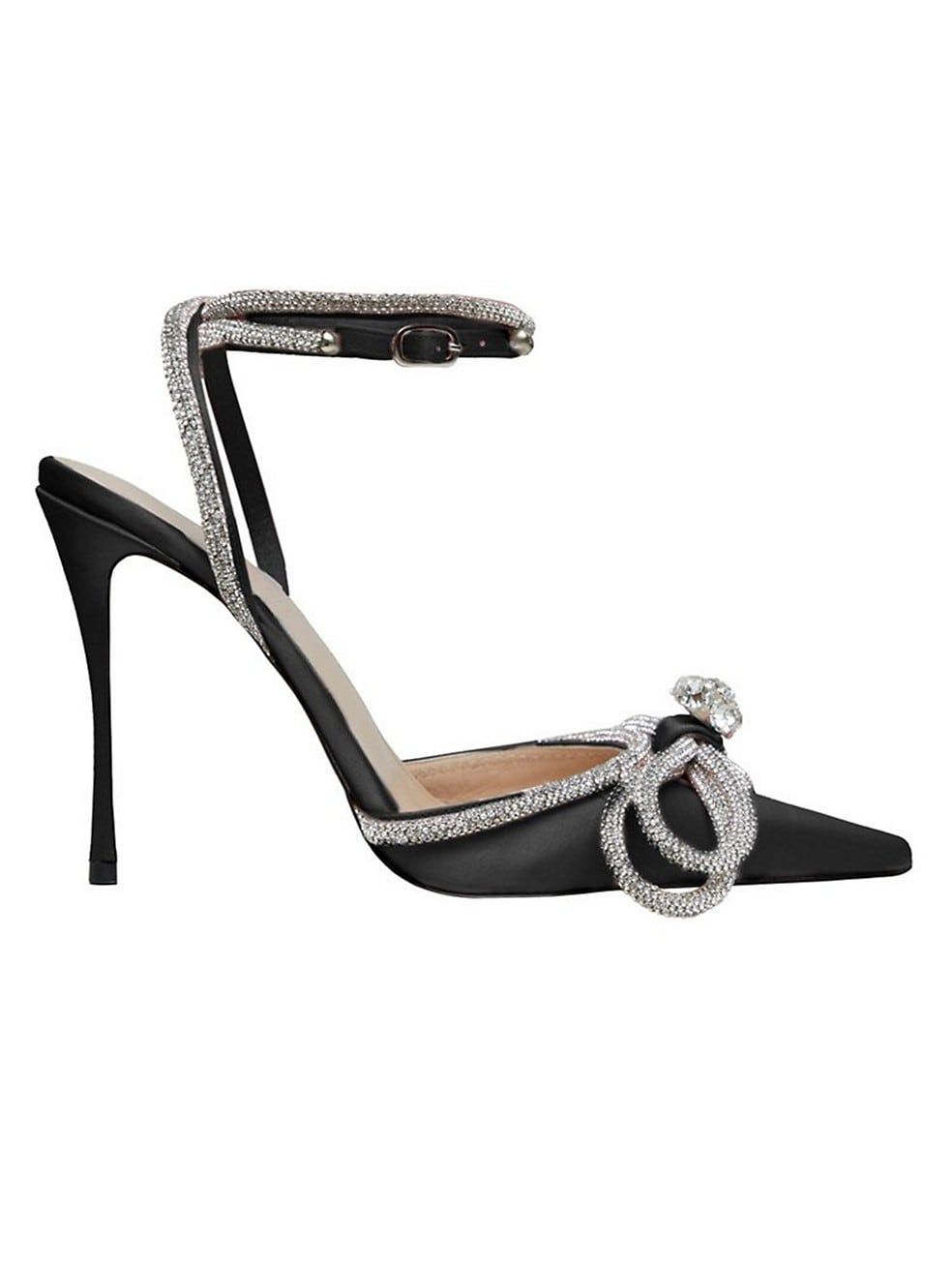 MACH & MACH Double Bow Silk Satin Pumps | Saks Fifth Avenue