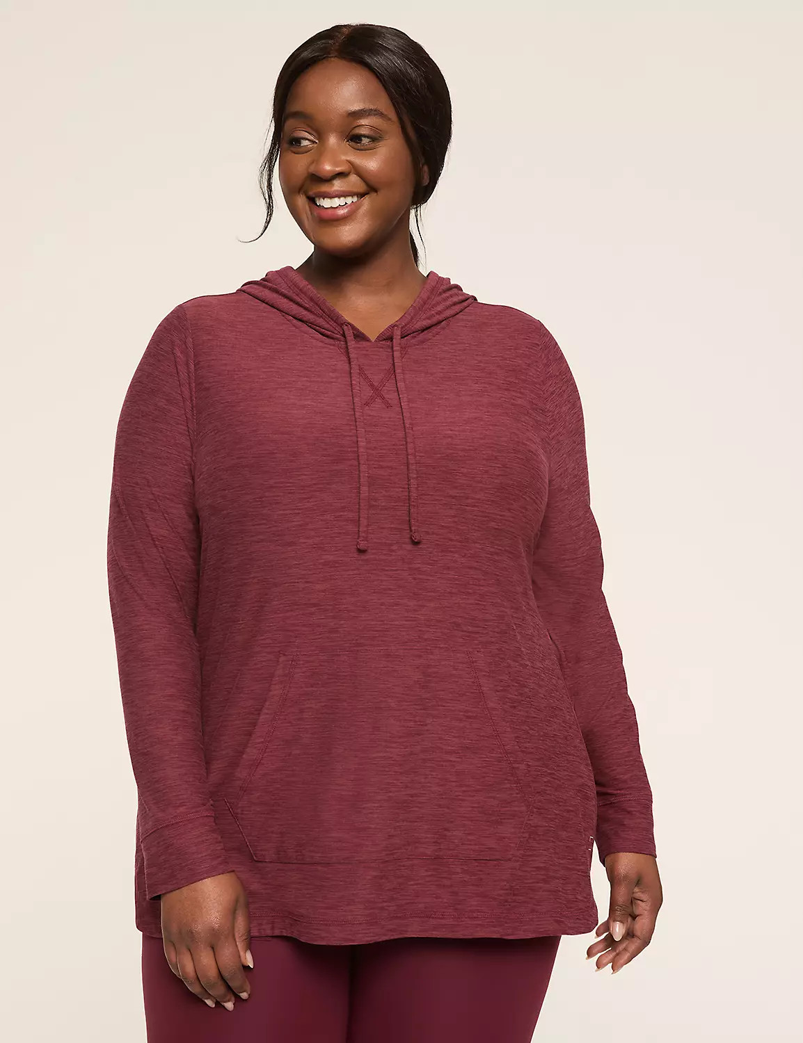 LIVI Soft Marl Long-Sleeve Hoodie | LaneBryant | Lane Bryant (US)