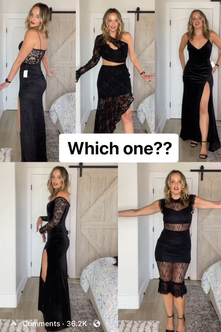 Dresses from my black dress code wedding guest video