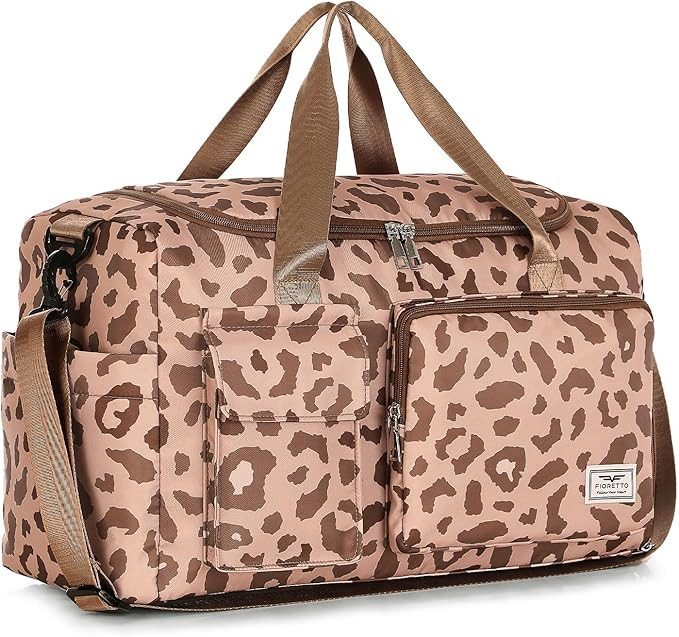 FIORETTO Women's Gym Duffle Bag with Shoes Compartment, 37L Capacity, Ideal for Travel, Gym, Spor... | Amazon (US)