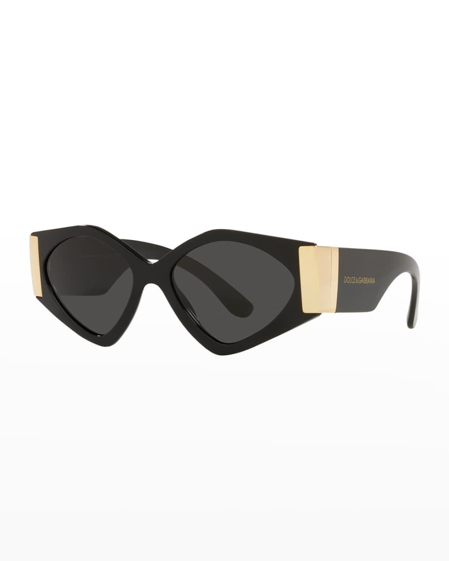 Dolce&Gabbana Geometric Plastic Cat-Eye Sunglasses | Neiman Marcus