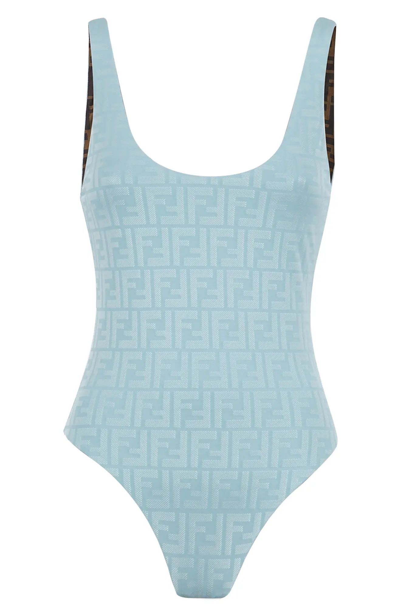 Fendi FF Logo Reversible One-Piece Swimsuit in Donna at Nordstrom, Size 8 Us | Nordstrom