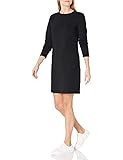Amazon Essentials Women's Crewneck Long-Sleeve Fleece Above-the-Knee Dress, Black, XX-Large | Amazon (US)