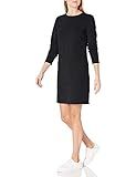 Amazon Essentials Women's Crewneck Long-Sleeve Fleece Above-the-Knee Dress, Black, XX-Large | Amazon (US)