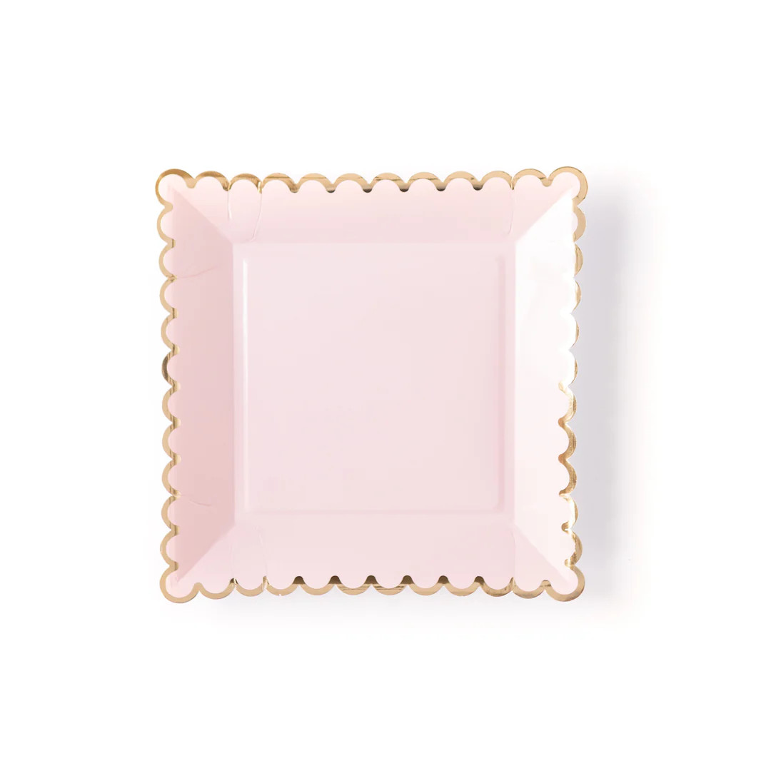 Blush Scalloped 9" Paper Plates | My Mind's Eye