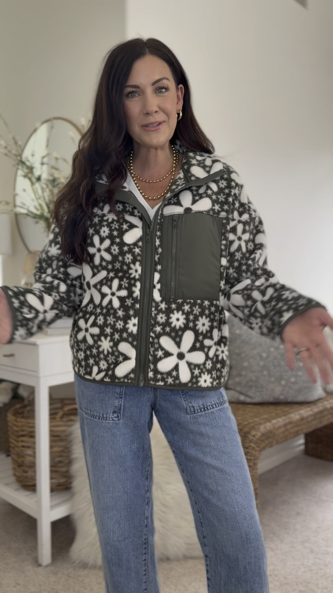 Cozy zip up jacket on mega sale! Now $16 was $34 use code: GOSHOP15 —wearing a medium, other prints + solids online

#LTKGiftGuide #LTKSeasonal #LTKSaleAlert