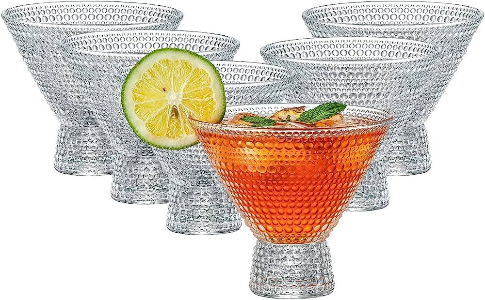 Martini Glasses (Set of 6) Vintage Cocktail Glasses Bar Glasses (7.8oz) for Martini,Cocktail,Marg... | Amazon (US)