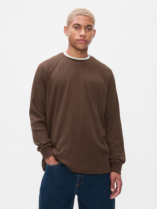 Waffle-Knit Raglan T-Shirt | Gap (US)