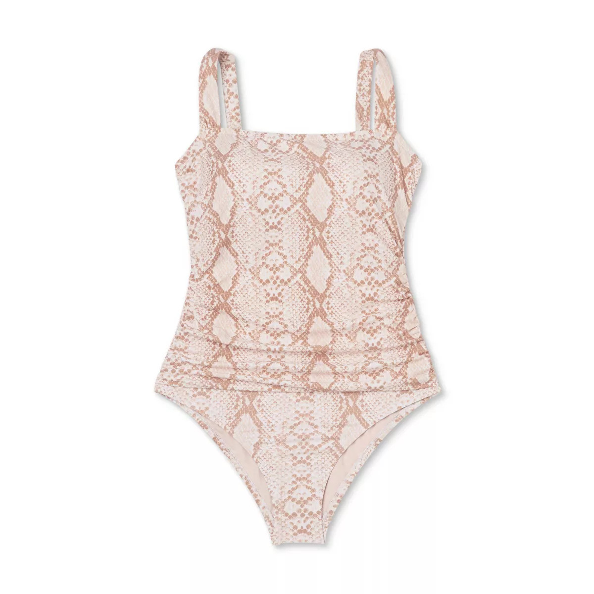 Women's Square Neck Ruched Medium Coverage One Piece Swimsuit - Kona Sol™ Multi | Target