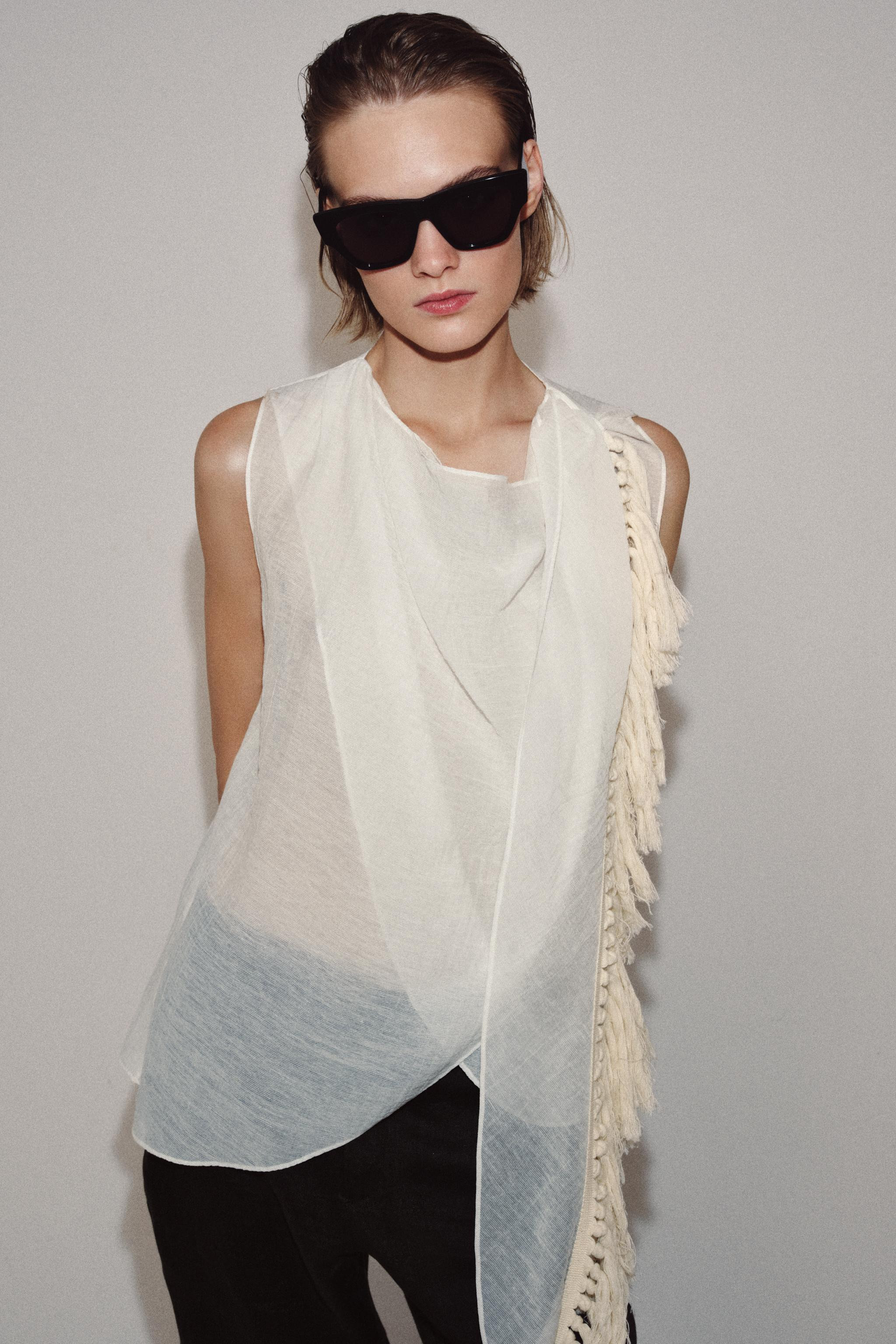 FRINGED TOP ZW COLLECTION | Zara US
