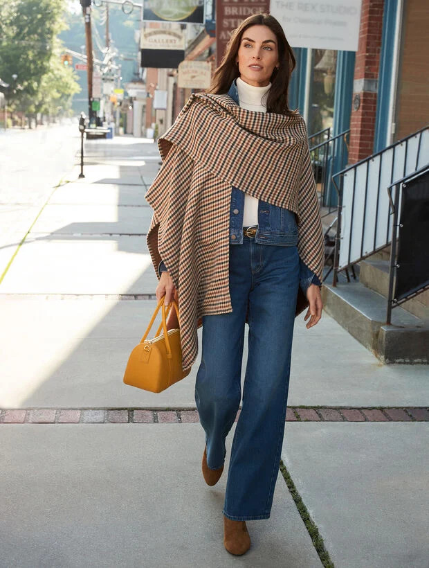 Chelsea Plaid Ruana | Talbots