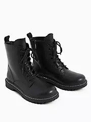 Stevie Lace-Up Combat Boot (WW) | Torrid (US & Canada)