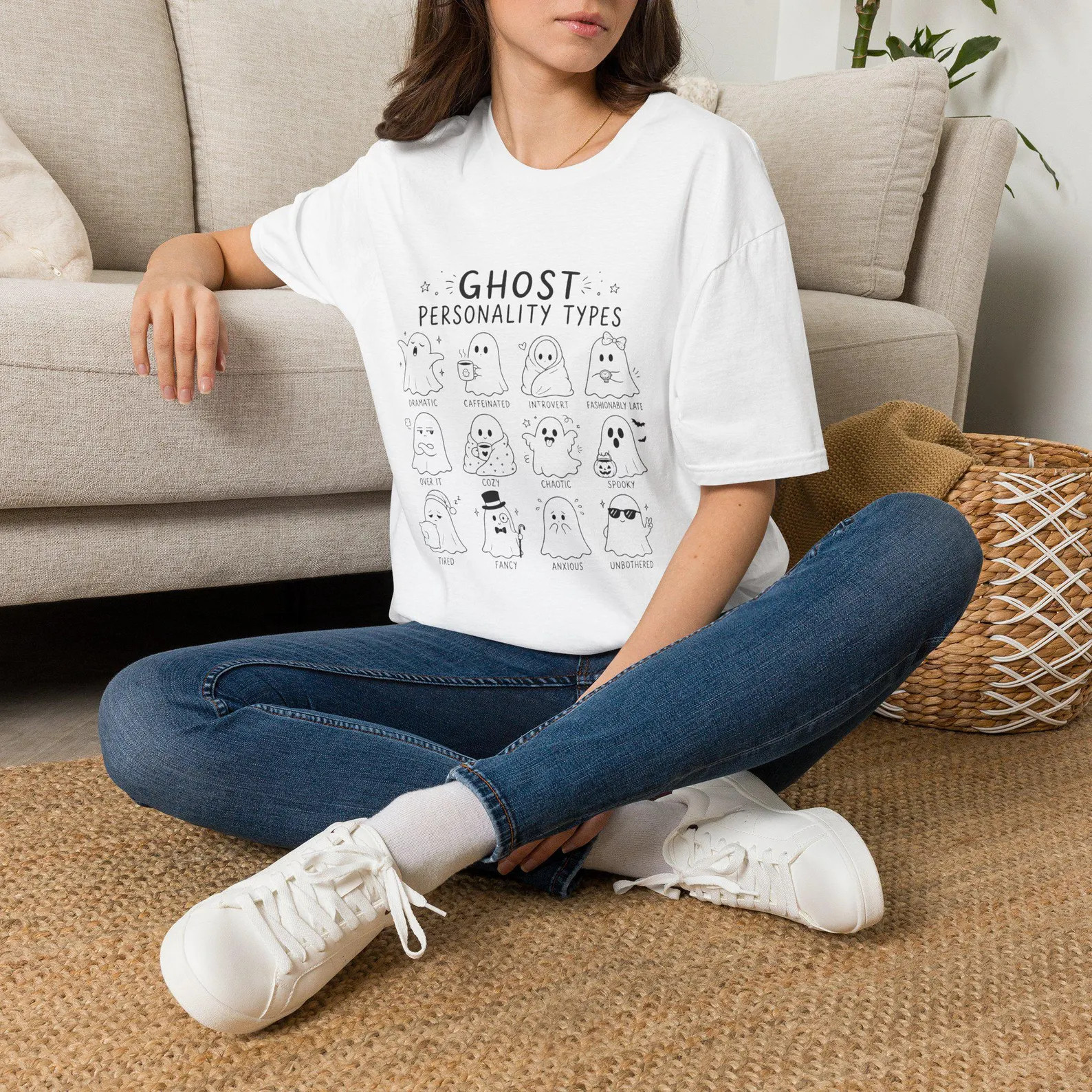 Ghost Personality Types T-Shirt | Cute Halloween Ghost Illustration | Etsy (Global)