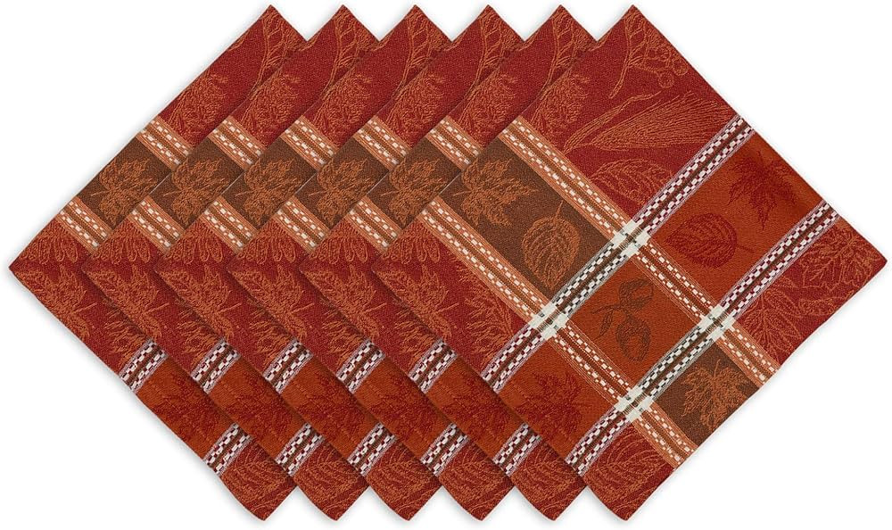 Amazon.com: DII Traditional Harvest Wheat Jacquard Collection Thanksgiving Fall Table Décor Dama... | Amazon (US)