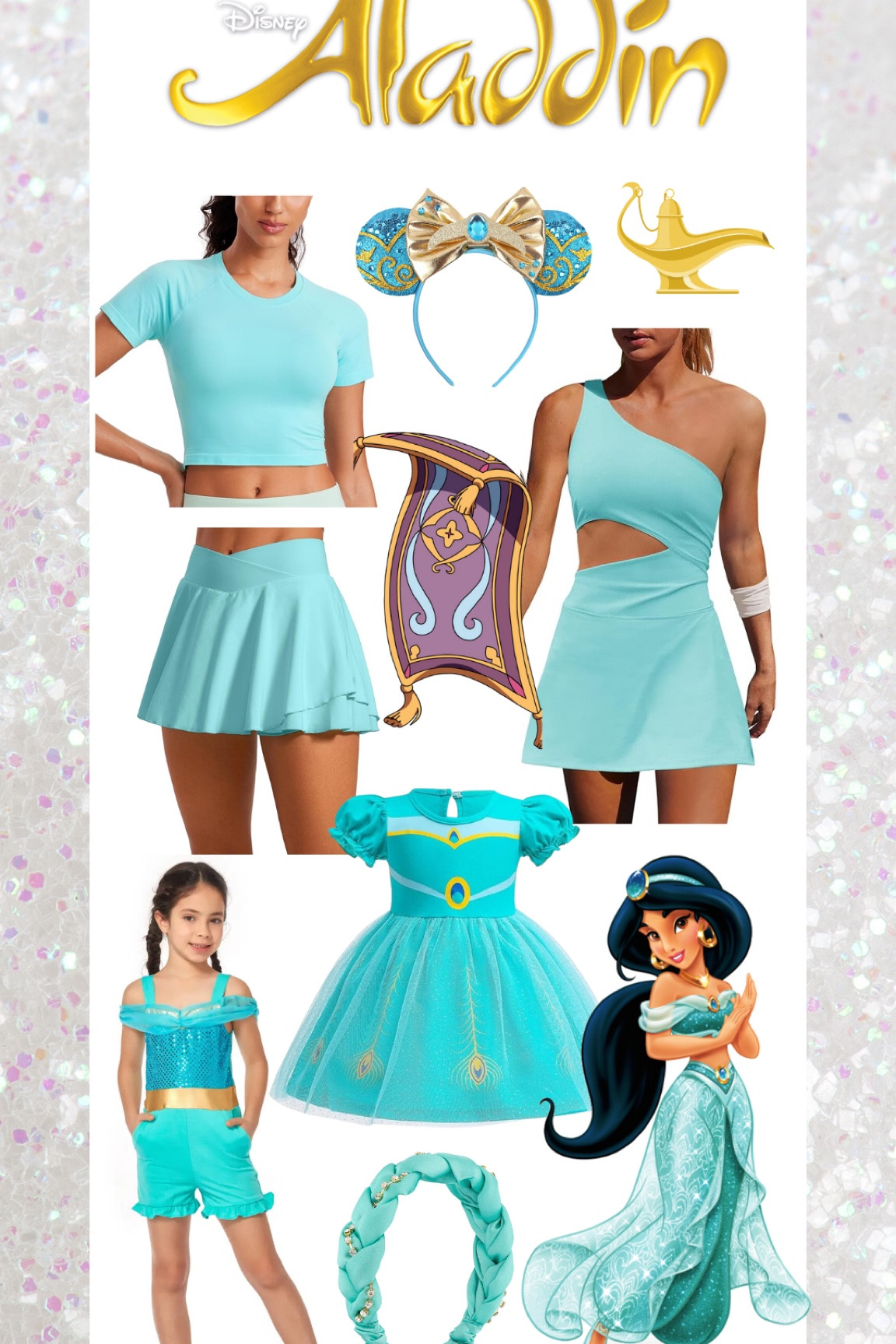 Disney princess mommy and me theme park outfit ideas for Jasmine 🩵 tennis dress skirt and activewear for the mamas and dresses and romper for the little princesses 👑 

#LTKKids #LTKActive #LTKFamily

#LTKFamily #LTKKids #LTKActive