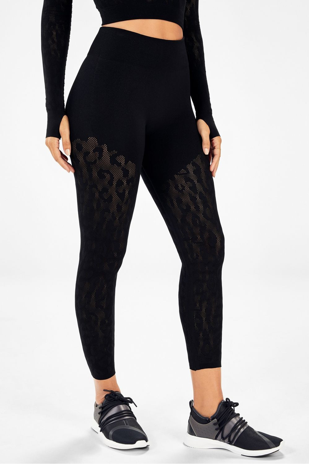 Mid-Rise SculptKnit Leopard 7/8 | Fabletics