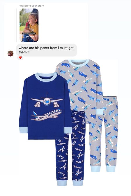 Airplane pajamas for kids 