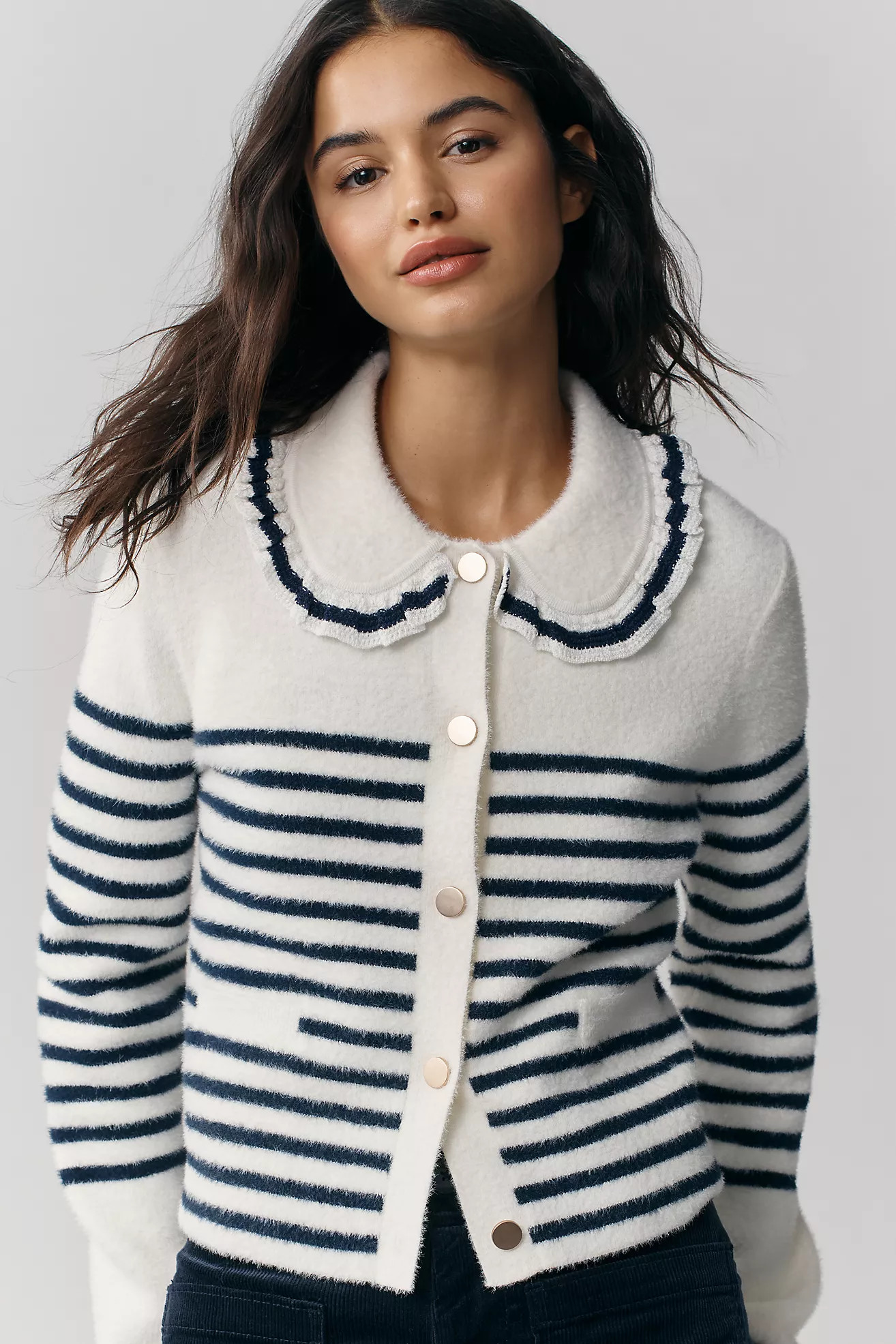NVLT Striped Knit Jacket | Anthropologie (US)