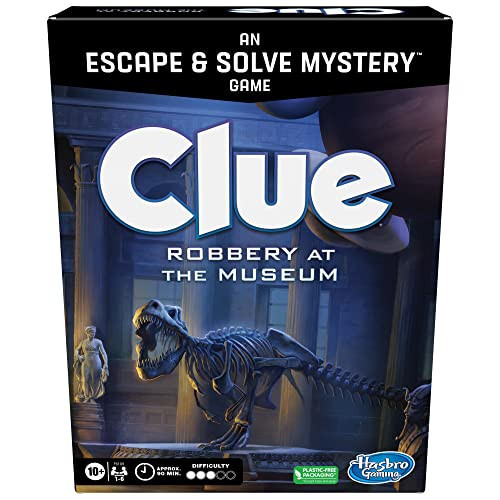 Hasbro Gaming Clue Board Game Robbery at The Museum, Escape Room Game, Murder Mystery Games, 1-6 Players, 10+ (Amazon Exclusive) | Amazon (US)