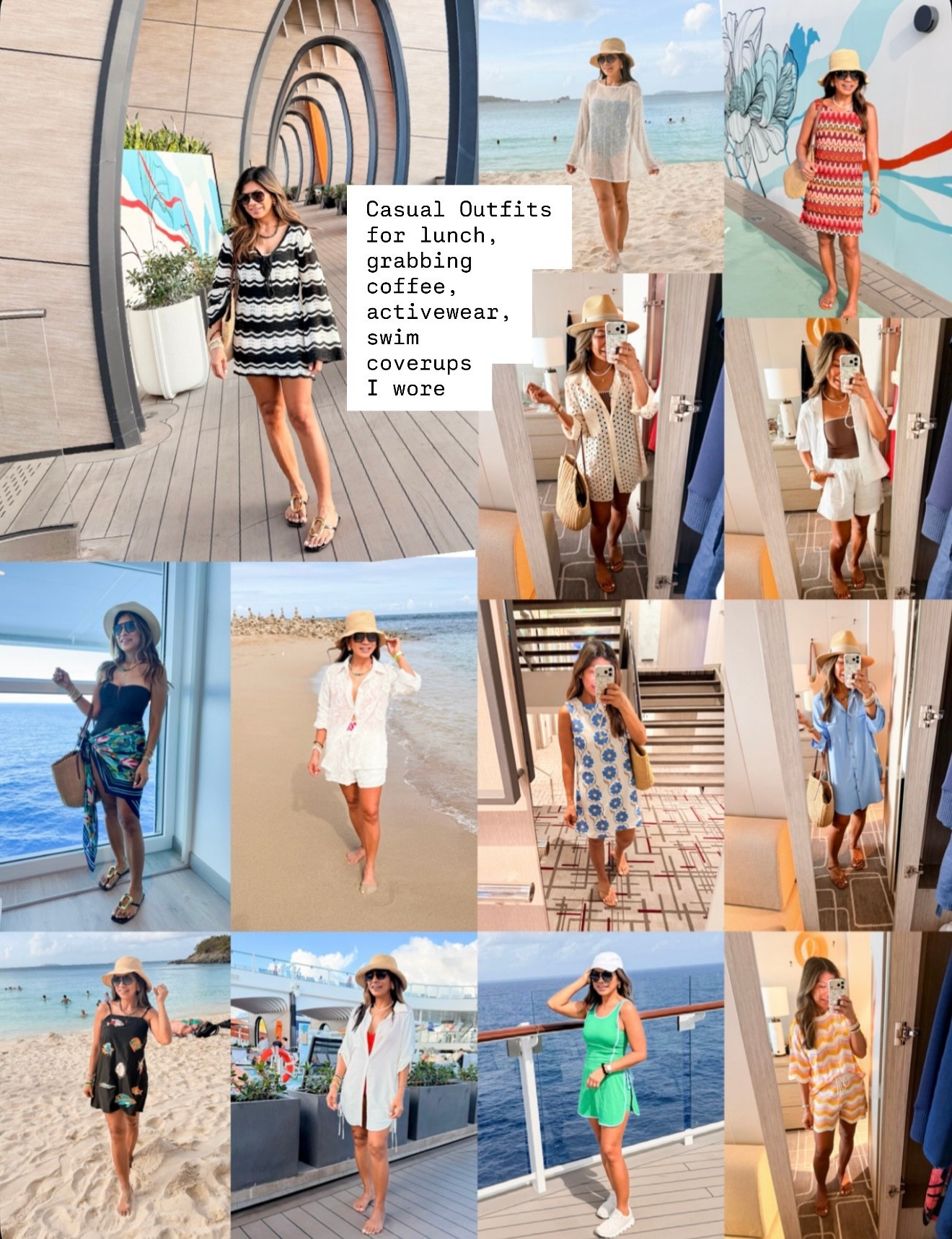 I’m 5’2” 118#ish for reference 
Everything fit tts-in small; 
Sandals tts.
Cruise outfits, vacation outfits, Amazon finds, fashion over 40, over 50 style, midlife fashion, petite fashion,midlife fashion, affordable fashion, fashion over40 

#LTKOver40 #LTKTravel #LTKSeasonal