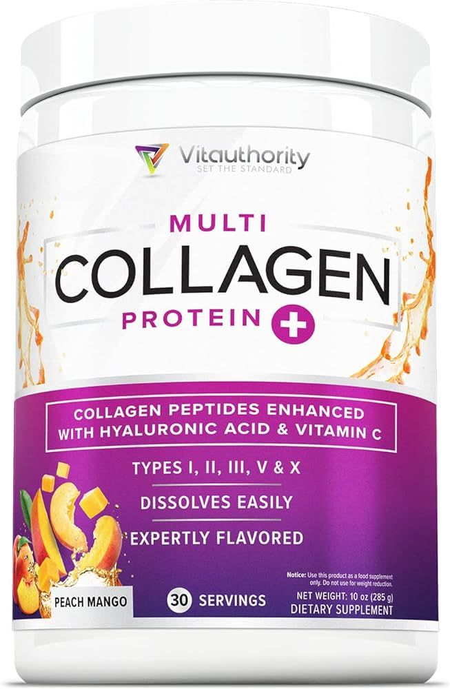 Multi Collagen Peptides Powder for Women and Men - Instant Dissolving Grass Fed Hydrolyzed Collag... | Amazon (US)