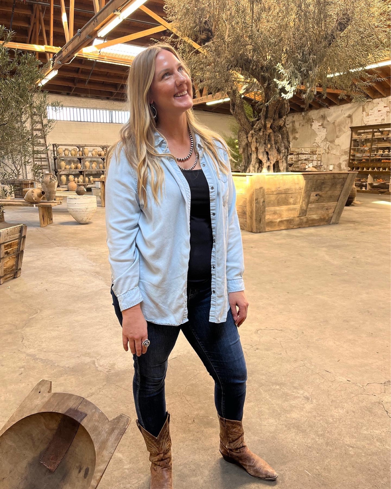 Casual comfy for a day shopping in LA

These pull on Spanx jeggings with functional back pockets are my go to jeans for travel. They are high rise and perfectly stretchy while also holding you in with hidden tummy shaping technology. I am wearing a size XL tall. I am 5’11” and my weight hovers around 195.

Amazon Essentials black tank in Large and Amazon Brand button down collared chambray top in XL.

rise + SHINE ☀️ 
Southworth Design

#LTKplussize #LTKtravel #LTKstyletip