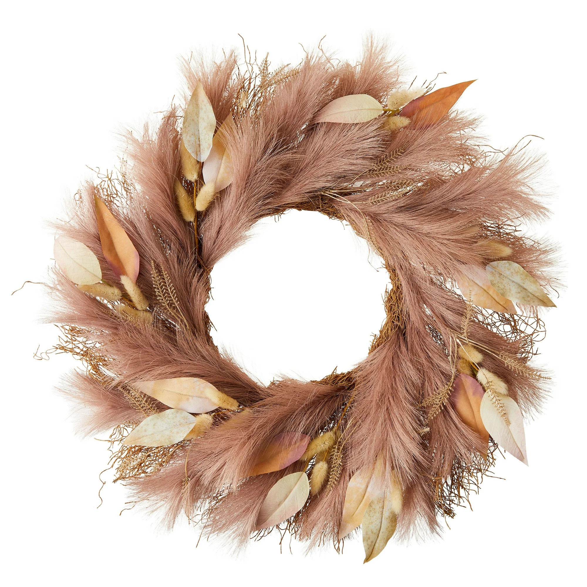 Polyester Pampas Grass Wreath, 24", Fall by Way To Celebrate | Walmart (US)