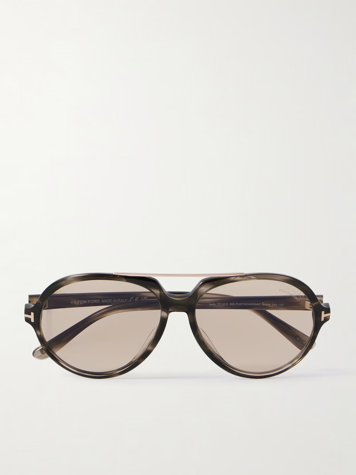 TOM FORD - Aalto Aviator-style Gold-tone And Tortoiseshell Acetate Sunglasses - One size | NET-A-PORTER (US)