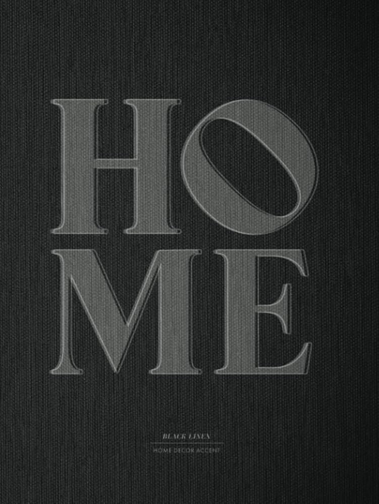 Home - A Black Linen Decor Accent for Coffee Table and Shelf Displays | Hard Cover Book with Real... | Amazon (US)