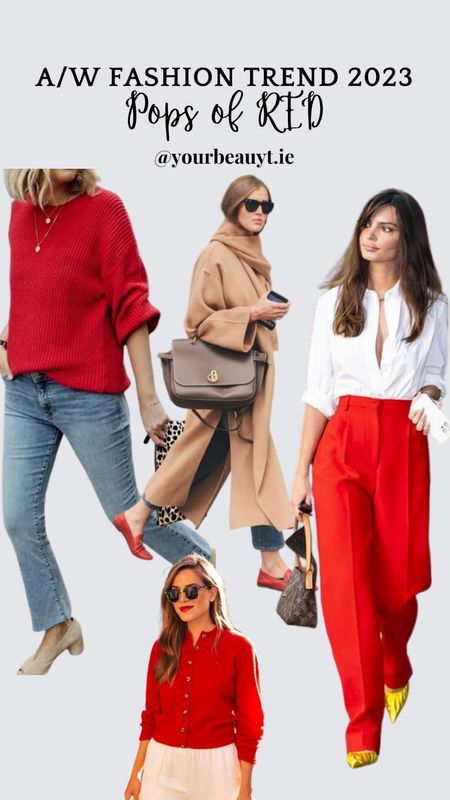 Autumn winter 2023 big fashion trend: pops of red! 

#LTKmidsize #LTKworkwear #LTKstyletip