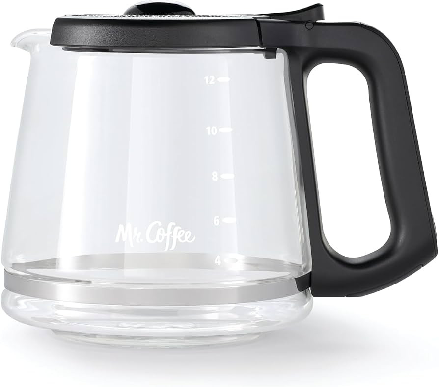 Mr. Coffee 12-Cup Replacement Carafe – Compatible with Mr. Coffee 12 Cup Machines, Glass Pot wi... | Amazon (US)
